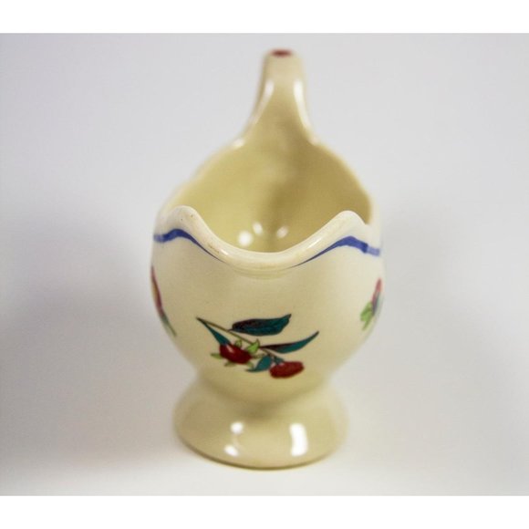 Shenango China Restaurant Ware Small Gravy Sauce Boat Blue Band Flowers - Picture 7 of 8
